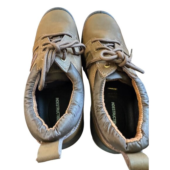 Indestructible Mens Work Shoes Durable Leather & Mesh Brown Black Non-Slip Safet - Picture 5 of 11